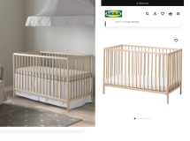 IKEA 婴儿床+垫