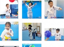 TKD kids' classes blend basic training with fun to keep them engaged 跆拳道儿童班融合了基本训练和趣味活动，以保持孩子们的兴趣和...