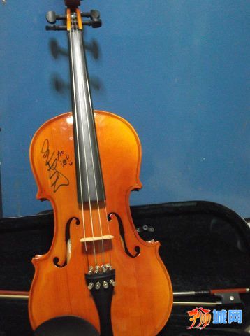 王力宏亲笔签名小提琴