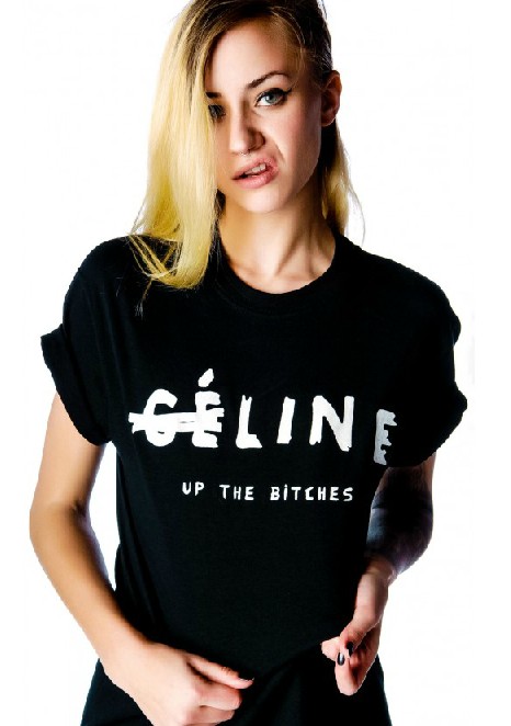 Celine赛琳2013夏季欧美恶搞男女款情侣装纯棉宽松短袖t恤2.jpg