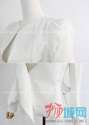 白色双层下摆系带收腰侧扣裙摆修身小西装4.png