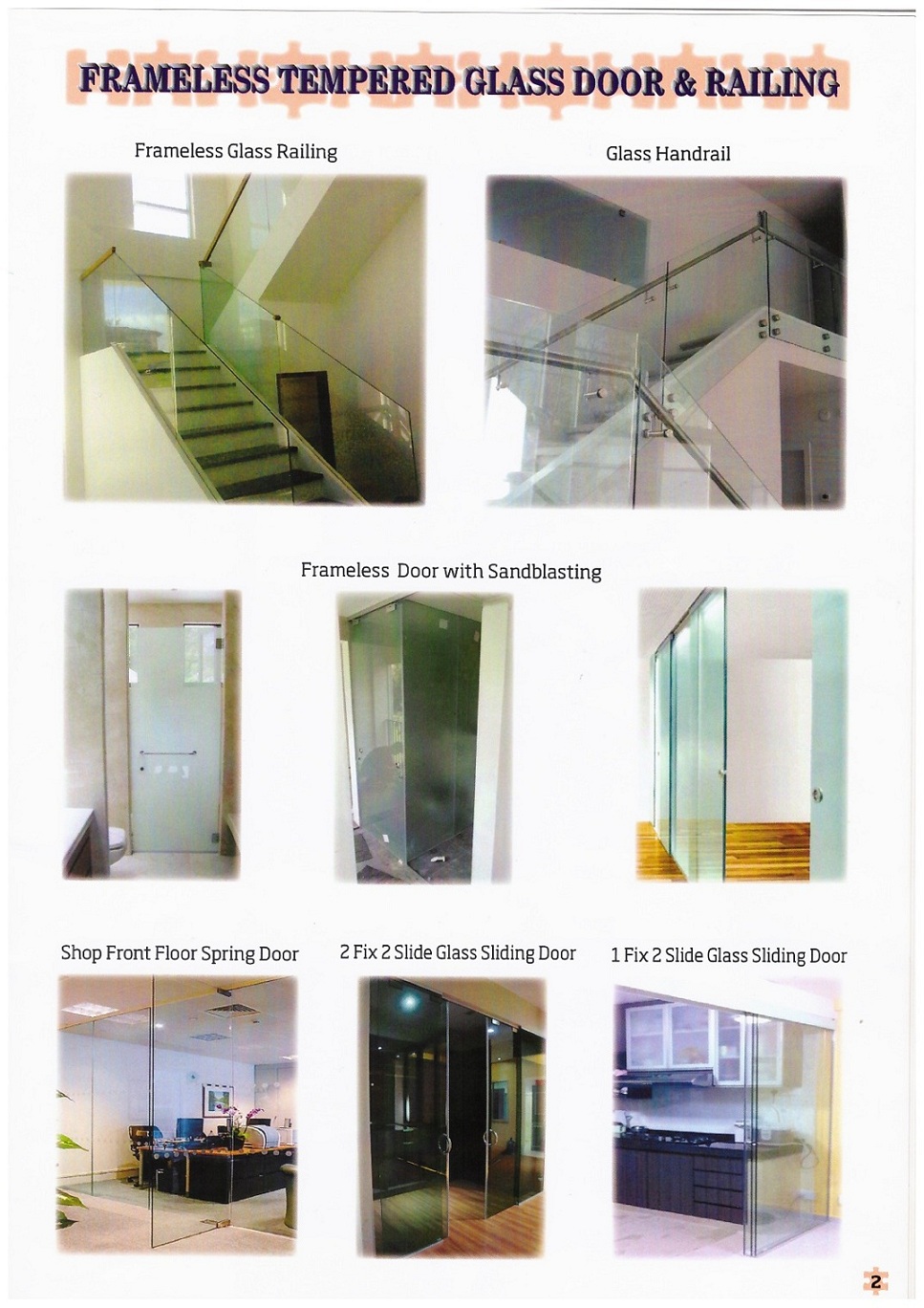 Frameless Tempered glass doors and Railing