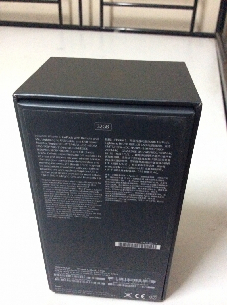 iPhone5黑色32gb盒子