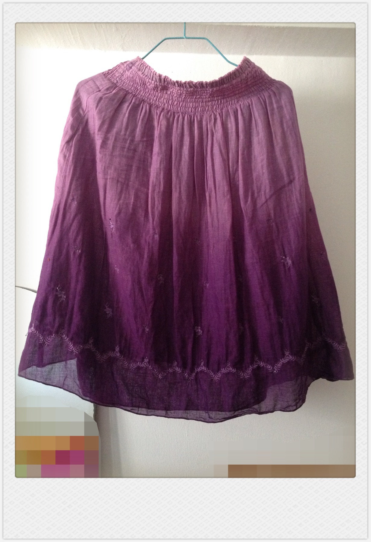 紫色渐变裙 可当抹胸 七成新 $5