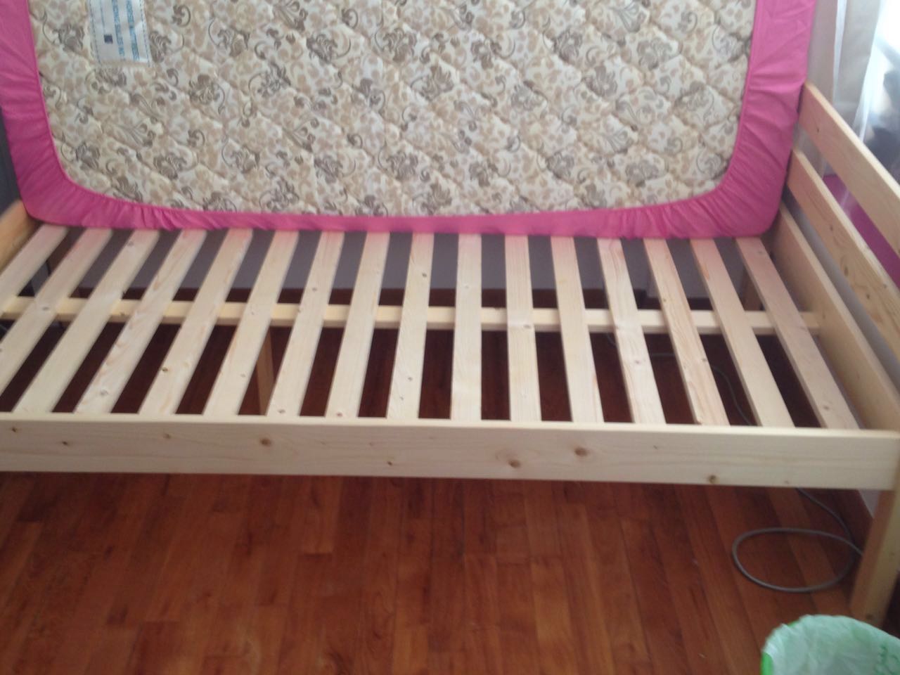IKEA宜家原木单人木床床架