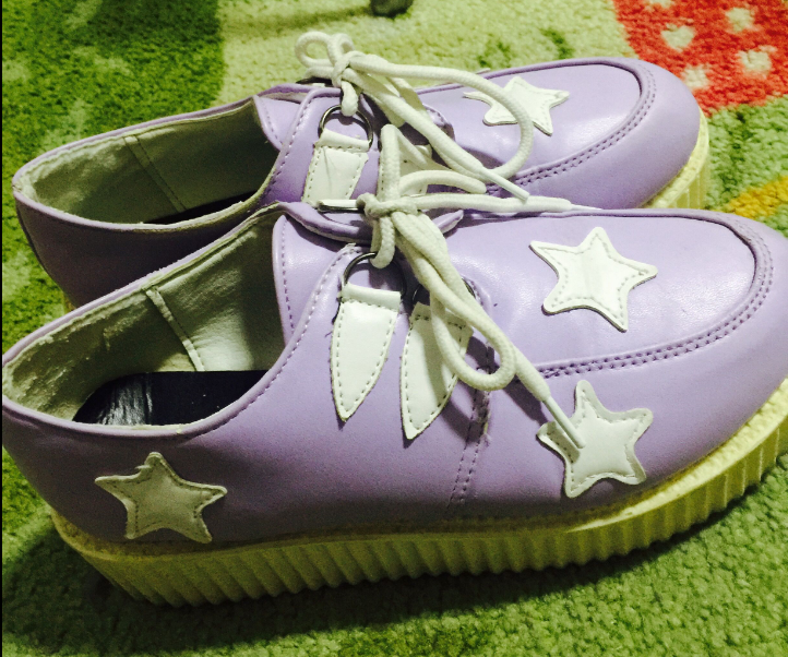 005 紫色星星松糕鞋