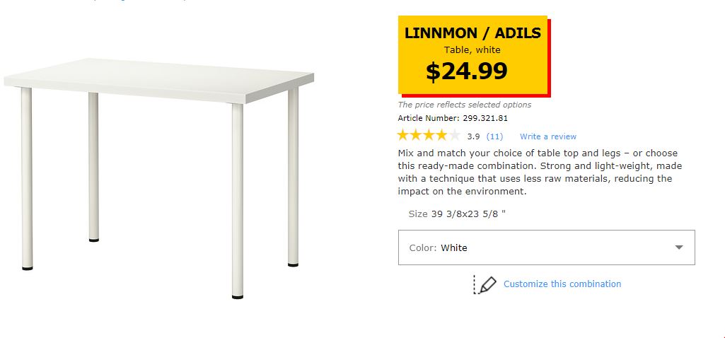 Linnmon adils table.JPG