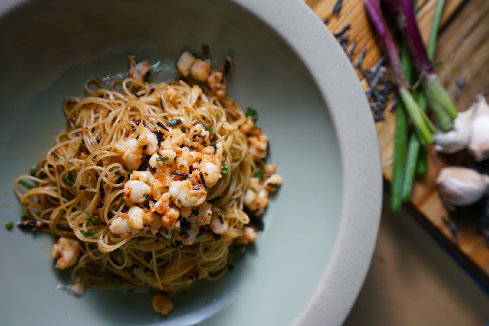 Prawn Miso Angel Hair Pasta