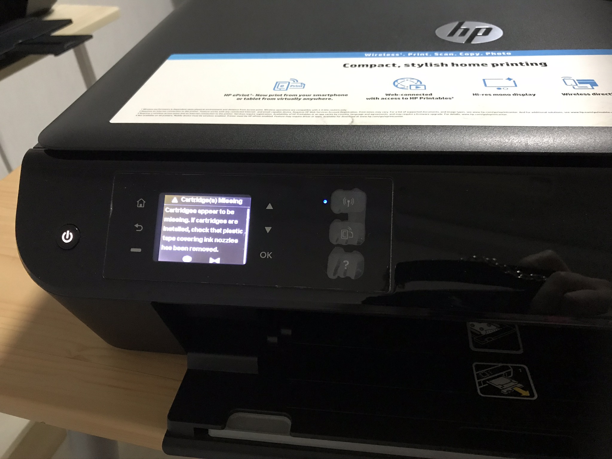 HP envy 4500 打印机 50出
