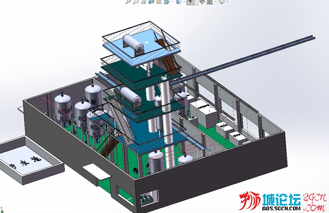 化工厂3D效果图