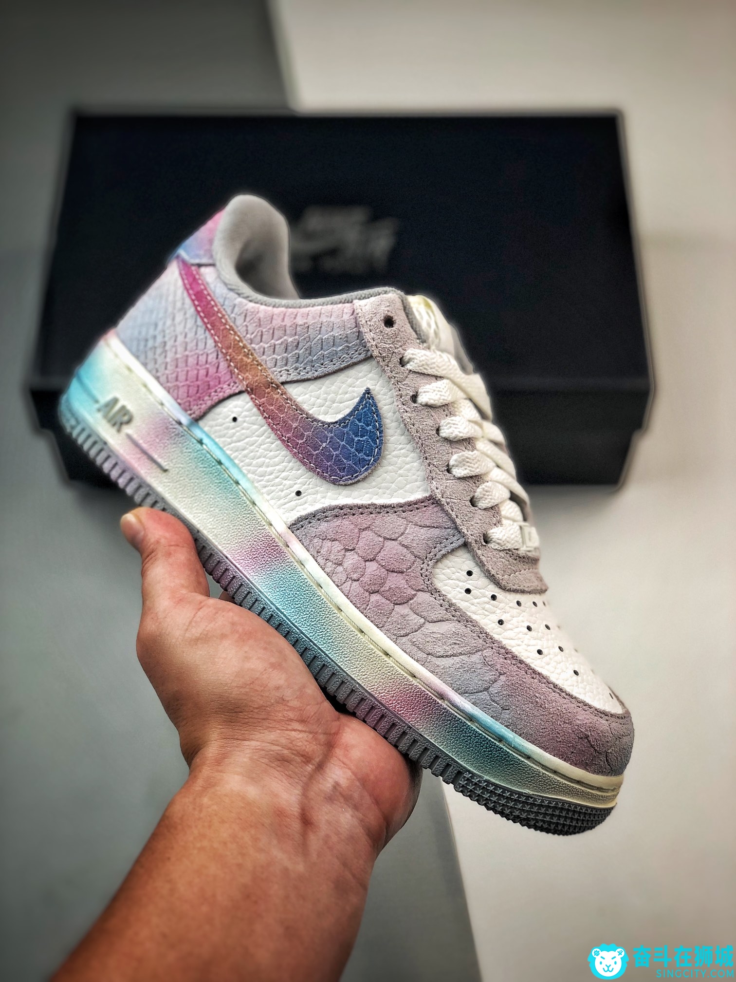 【定制球鞋】Air Force 1 Low 棉花糖 粉蓝紫