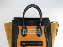 celine/赛琳中号mini笑脸包 拼色磨砂囧包 真皮