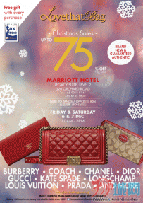 名牌包包展销会@Marriott Hotel Orchard SINGAPORE 12月6, 7号
