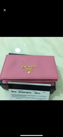 【出售】限量版 粉红色Prada 信用卡卡包