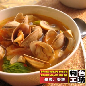 韩国特色美食之 韩国韩式泡菜蛤蜊汤  正宗家庭做法